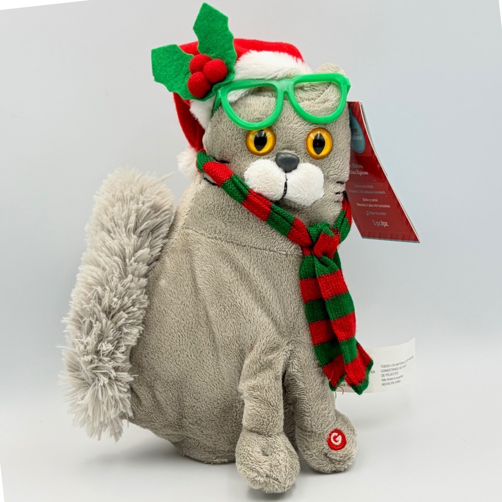 Gemmy Epic Kitty Dancing Singing Christmas‎ Cat Meowing "Deck The Halls" Works!
